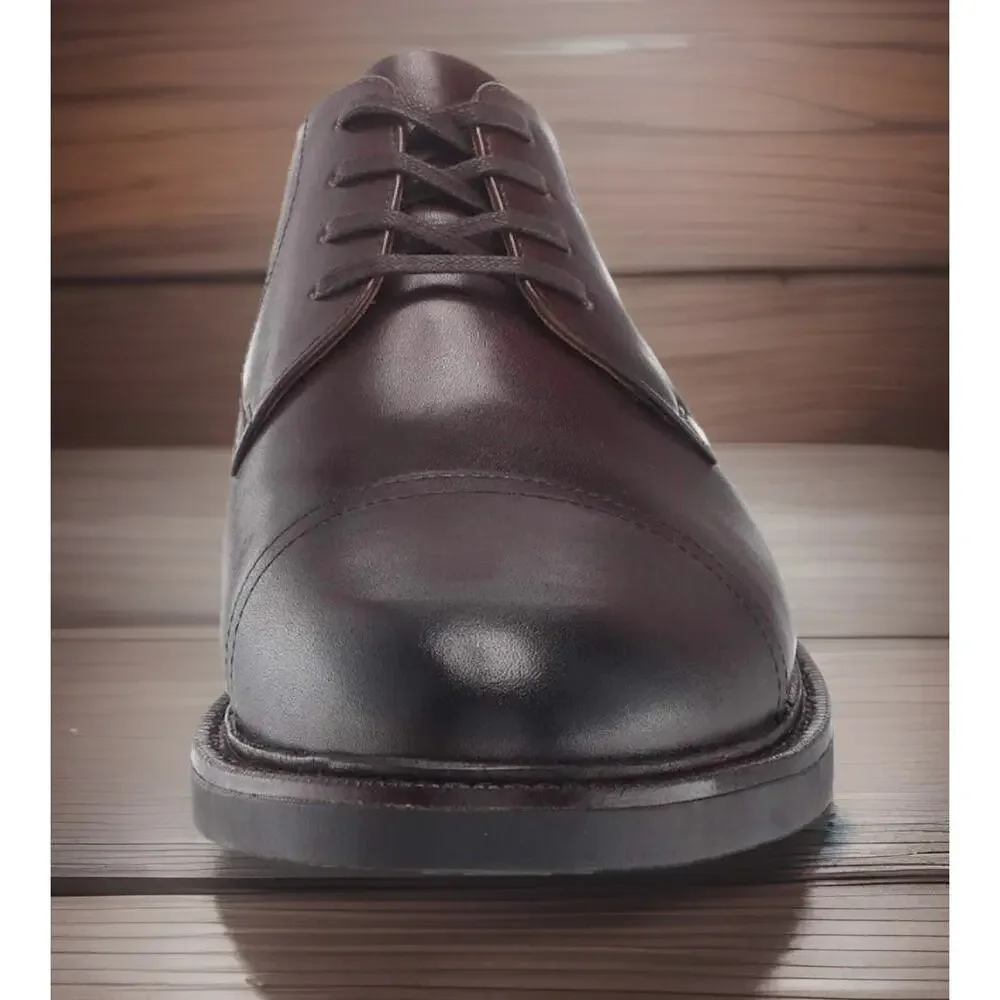 Polo Ralph Lauren Asher Captoe Oxfords Leather Shoes Polo Brown Mens Size 9 NEW